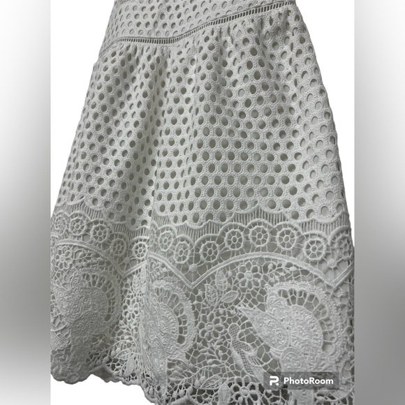 Abercrombie & Fitch White Lace Mini Dress Sleeveless size M 👗 - Picture 5 of 9